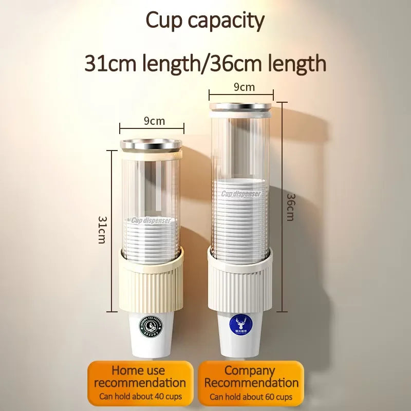 Disposable cup cup holder wall mounted water dispenser high-end paper cup holder water cup storage bar counter rack