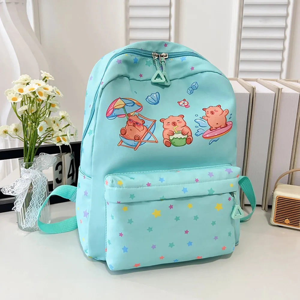 New Nylon Backpack Large Capacity Lightweight Shoulders Bag Alleviate Burden Waterproof Schoolbag Back To School