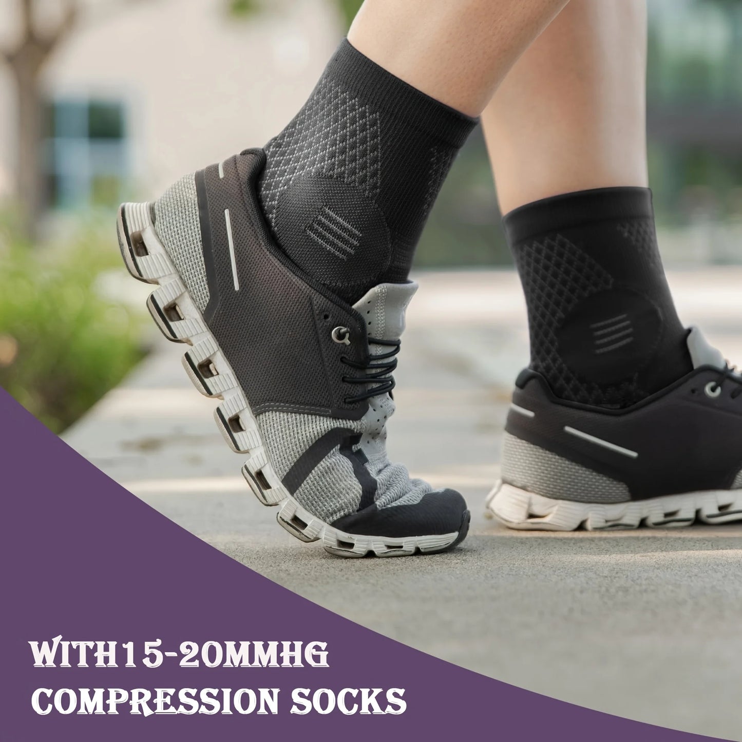 1Pair Ankle Compression Socks Compression Foot Sleeves with Arch And Ankle Support Open-Toe Design Neuropathy Socks