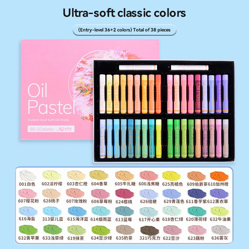 Artist Soft Oil Pastel Set 24/36/48 Colors Professional Painting Drawing Graffiti Art Crayons Washable Non Toxic Oil Paint Stick