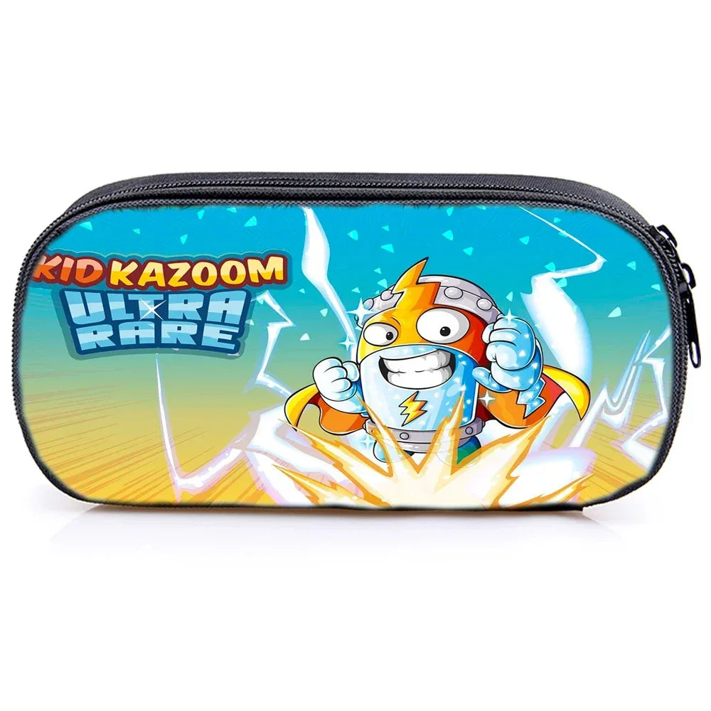 Super Zings Pencil Case Kids Pencil Holder Funny Superzings Printed Pen Bag Students Cute Bag Teens Bag Boy Girl for School