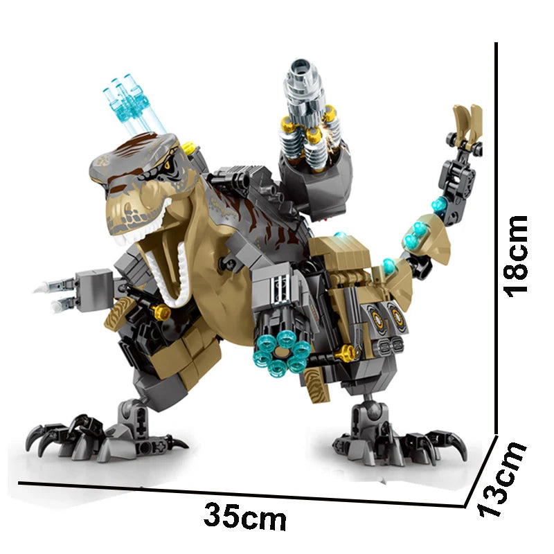 Jurassic Mechanical Tyrannosaurus Rex Dinosaur World Model Building Blocks City Dino Park Figures MOC Bricks Toys Kid Adult Gift