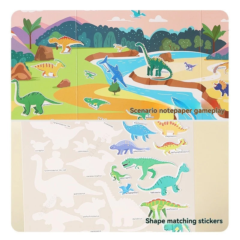 Reusable Sticker Book for Kids Vehicles Stickers Educational Learning Travel Stickers Activity Books for Toddler Girls Boy