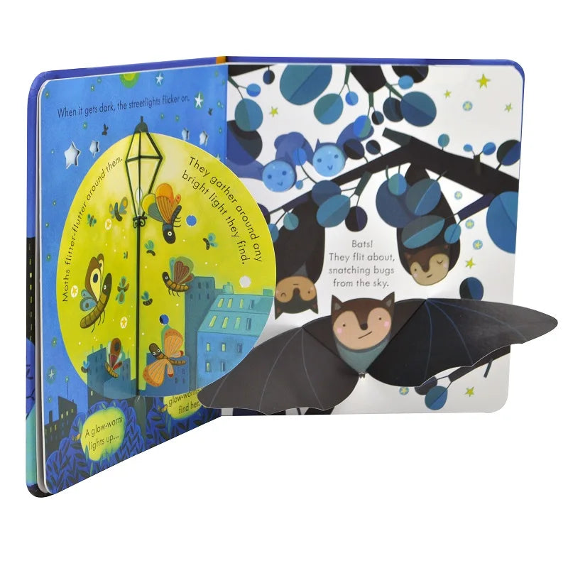 Usborne Peep Inside Night Time 3D Flap Educational English Picture Book for Kids Baby Interactive Activity Reading Books