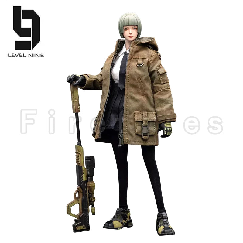 1/12 JOYTOY Level Nine Action Figure Frontline Chaos Sniper Rin & Mechanic Lie Anime Model Toy