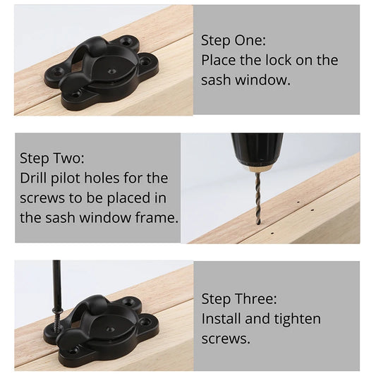 Security Window Sash Lock Child Safety Anti-Rust Design for Home Apartment Office Indoor Outdoor Use