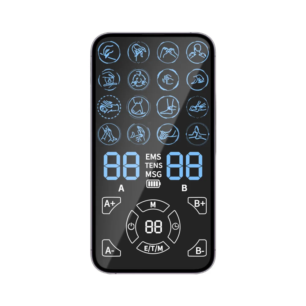 Pain Relief TENS Unit EMS Massager - Professional Muscle Stimulator For Back Shoulder Neck Fitness Recovery