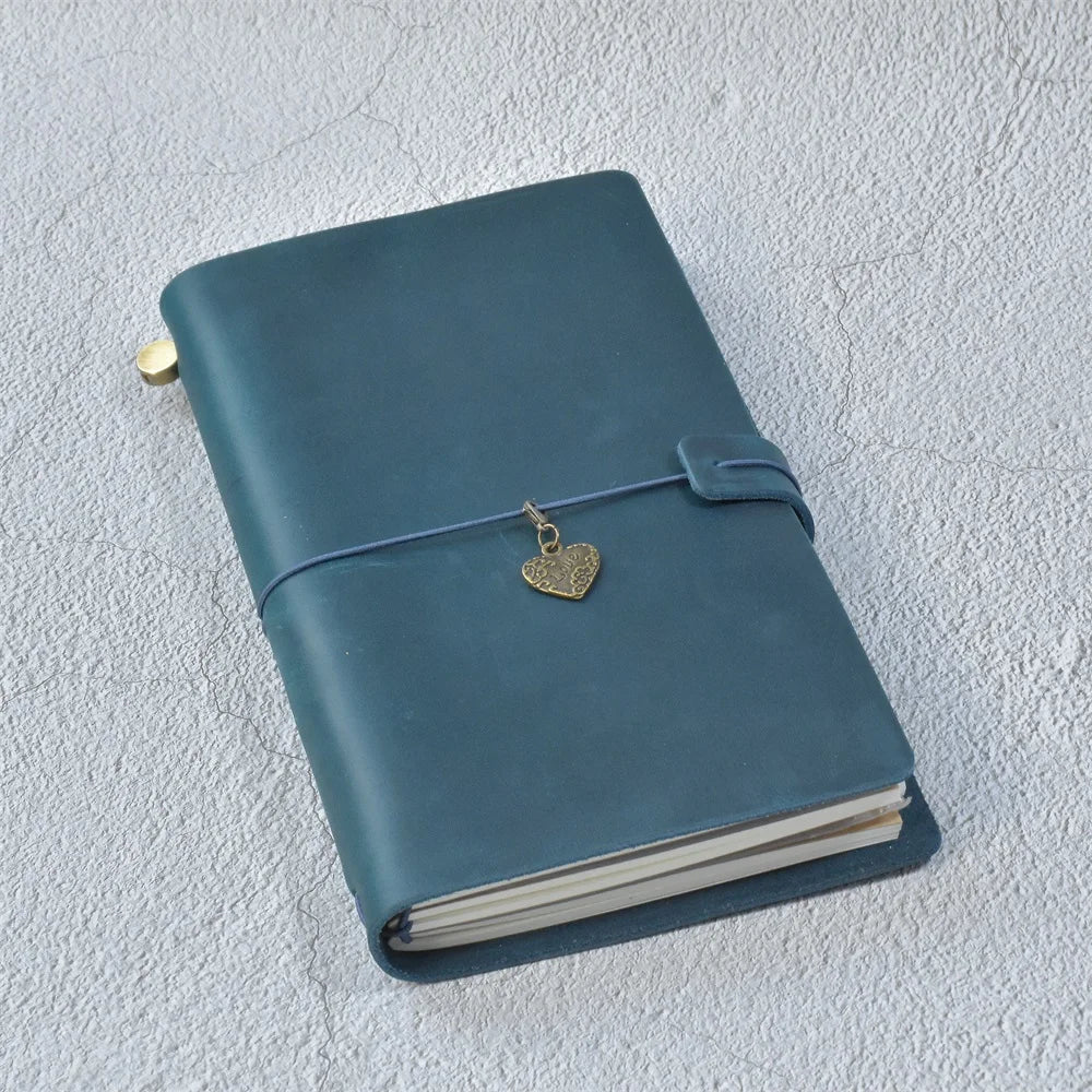 100% Genuine Leather Journal Refillable Travel Notebook Retro DIY Handmade Diary Sketchbook School Office Gift Customized