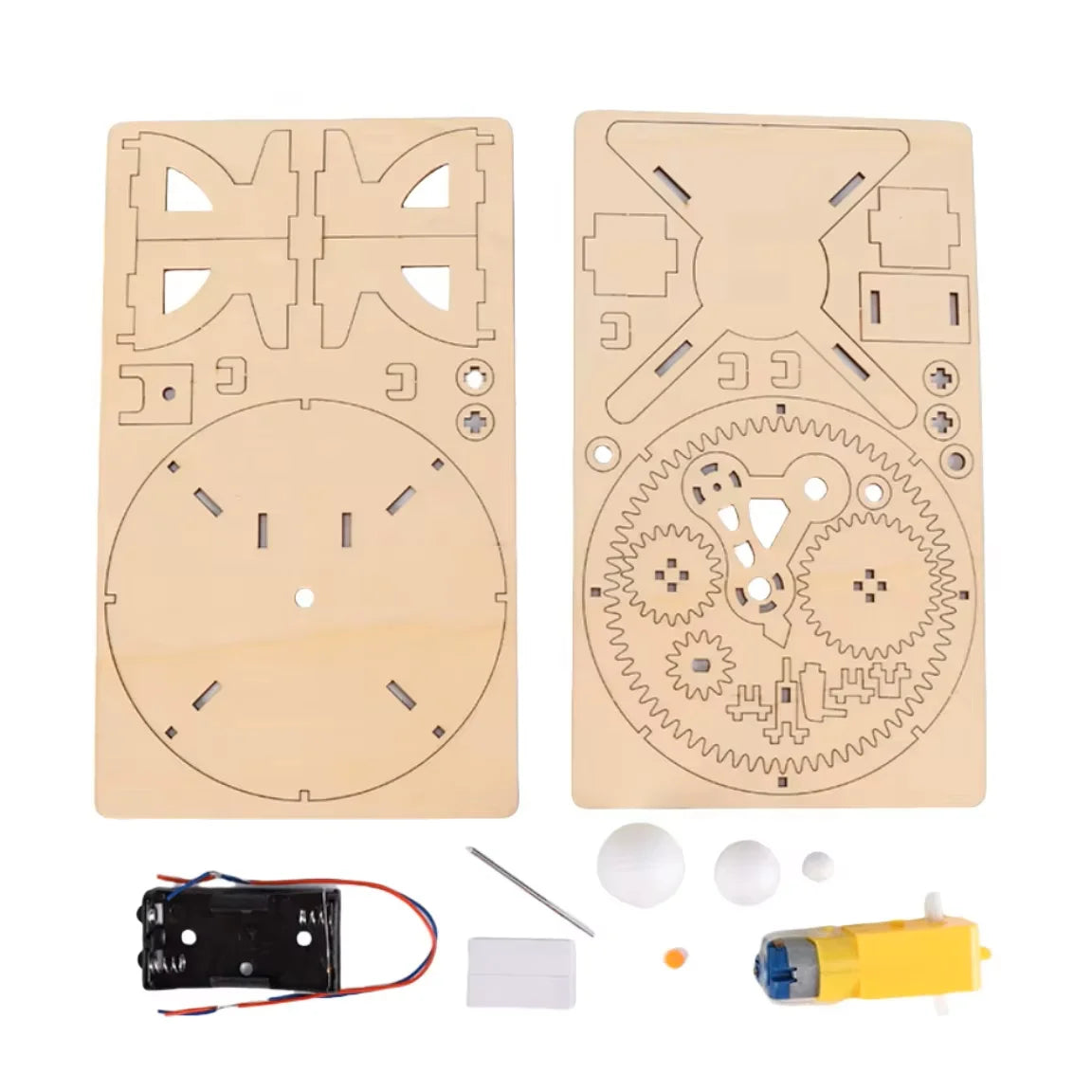 DIY Solar System Model Mechanical Set  Astronomy Sun Earth Moon Planet STEM Experiment Toy Set Science Education Wooden Puzzle