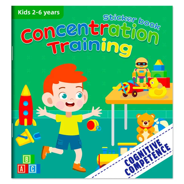 Montessori Toys Cartoon Sticker Books Focus on Potential Development Education Sticker Toys for Children 3-6Y