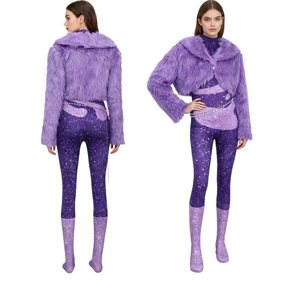 Gazelle Cosplay Costume Carnival Party Female Singer Stage Performance Outfits Halloween Anime Zootopia Dress Up Clothes Set