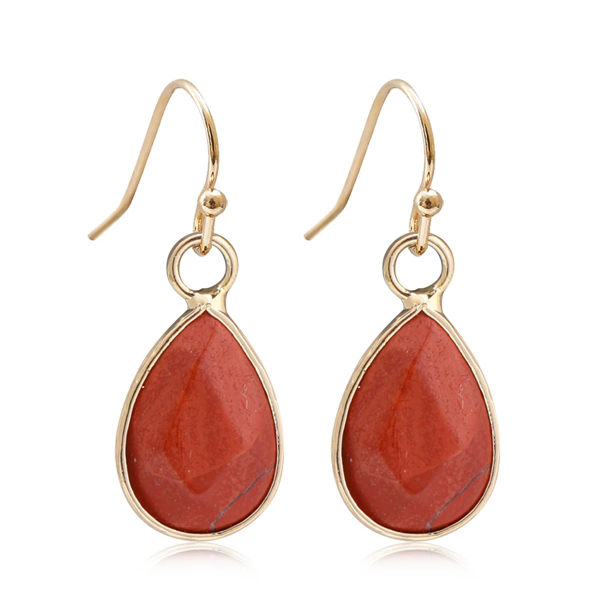 Waterdrop Natural  Stone Dangle Labradorite Earrings for Women Newly Designed  Female Daily Wear Wholesale Dropshiping