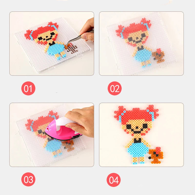 24/72 colors box set hama beads toy 2.6/5mm perler educational Kids 3D puzzles diy toys fuse beads pegboard sheets ironing paper