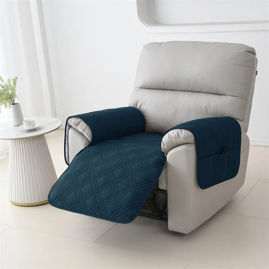 1Seater Quilted Recliner Sofa Seat Cover Dogs Pets Kid Anti-Slip Chair Covers Anti-wear Armchair Cushion Furniture Protector