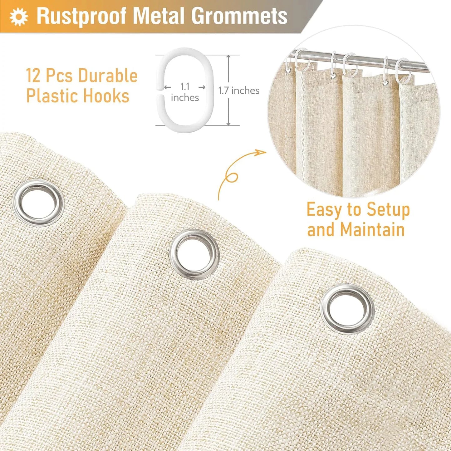 14 Colors Waterproof Shower Curtain with Wavy Edge & Scalloped Design - Quick Drying Splash Resistant Bathroom Decor