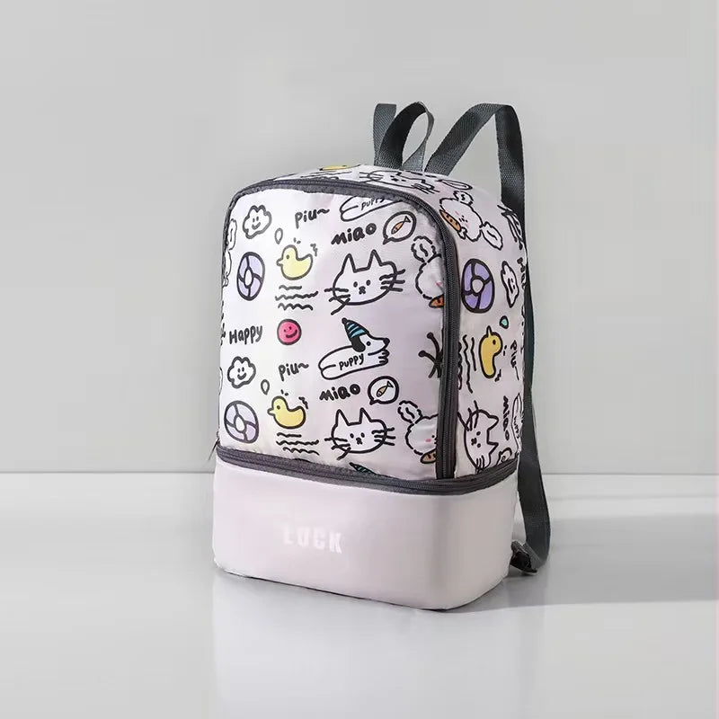 Dry Wet Separation Bag Kids Waterproof Storage Shoulder Backpack Waterproof Sport Travel Fitness Beach Swimming Bag Luggage Bag