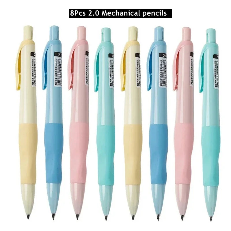Cute Dolphin 2mm Mechanical Pencils Set Carpenter Drafting HB Pencil 2.0 mm for Drawing Writing Sketching Kawaii School Supplies