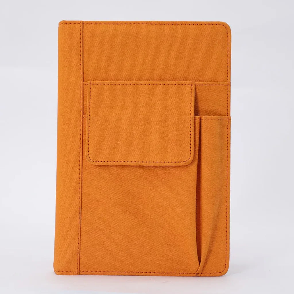 Storage Pocket Notebook Delicate Pu Cover Notebook Pen Loop Journal Rounded Corner A5 Notebook For Personal Use Gift Office Use
