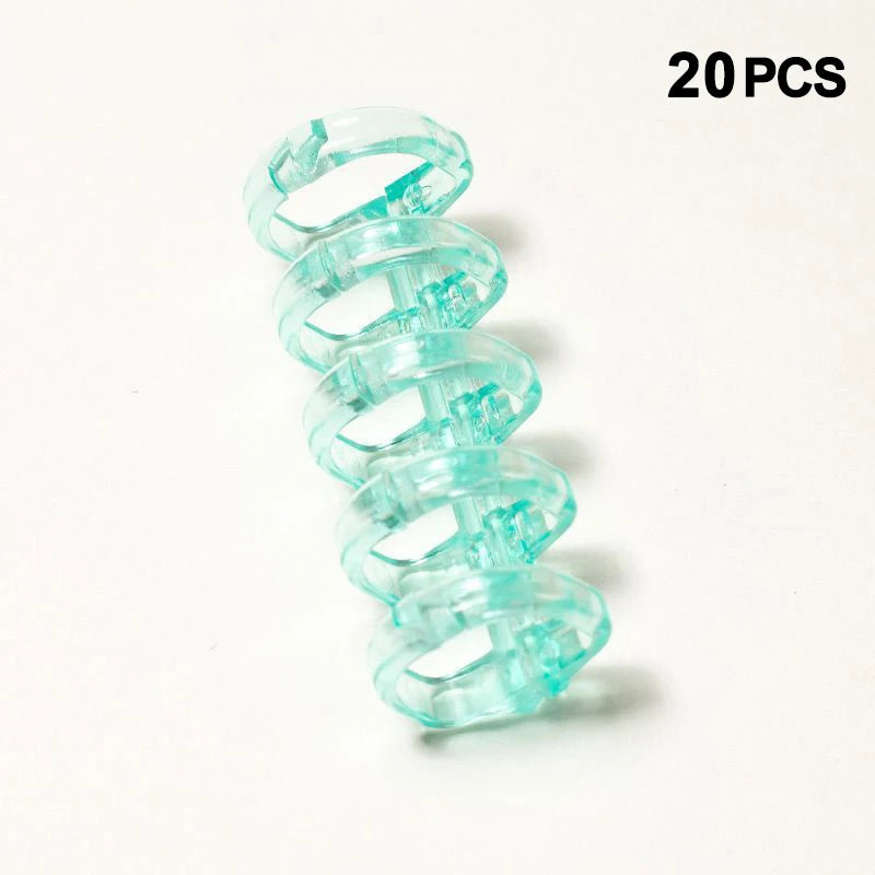 20PCS 5hole Loose-leaf Binder Ring Notebook Spring Spiral Rings Binder Strip Buckle Clip Binding Clip School Supplies Stationery