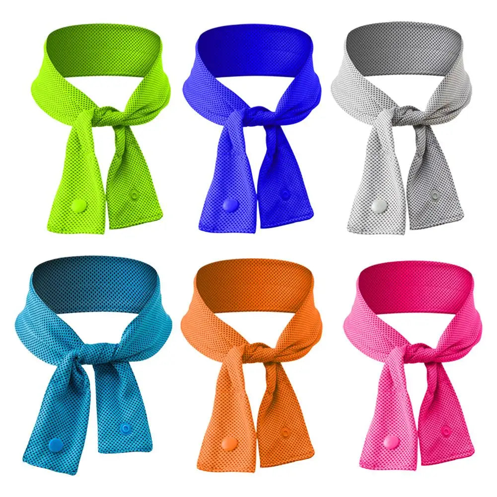 Summer Instant Cooling Ice Necklace Quick Dry Breathable UV Protection Neck Wrap Lightweight Portable Ice Towel for Sports