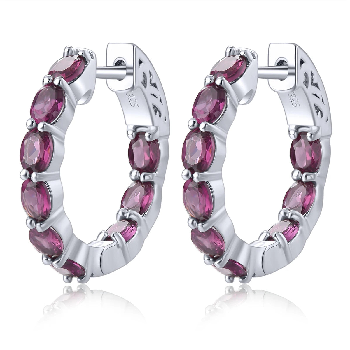 Natural Tanzanite Sterling Silver Hoop Earring 3.5 Carats Genuine Gemstone Classic Exquisite Fine Jewelrys S925 Jewelry Gifts