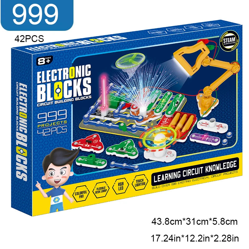 STEM Education Building Block Toy Set for Boys - Electronic Science Experiment Physics Technology New Model
