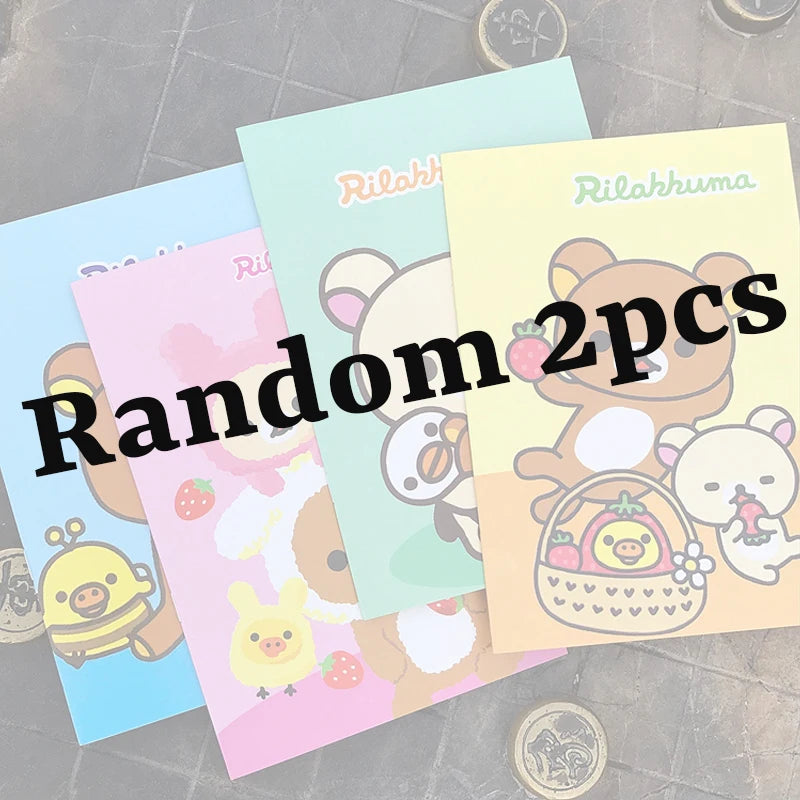 Rilakkuma A5 Notebook Kids Kawaii Relax Bear Journal Student Writing Note Notepad Planner School Office Supplies Children Gift