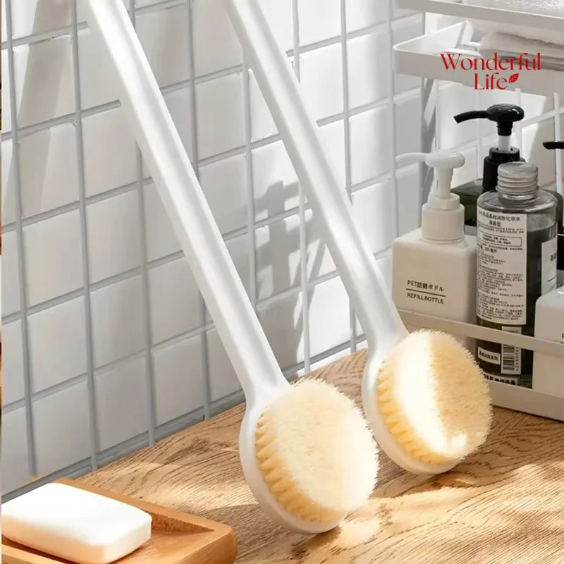 Long Handle Back Brush for Shower Soft Bristles Body Exfoliating Bath Brush Skin Health Shower Back Scrubber Bath Supplies