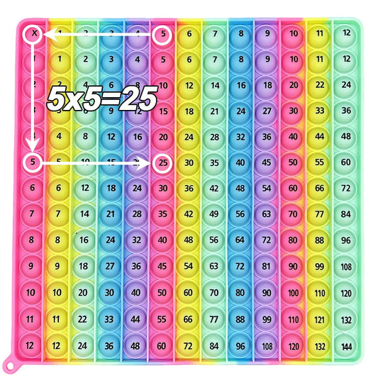12x12 Multiplication Games Math Toys, Times Table Learning Teaching Educational Fidget Toys Gifts for Kids Grade 2 3 4