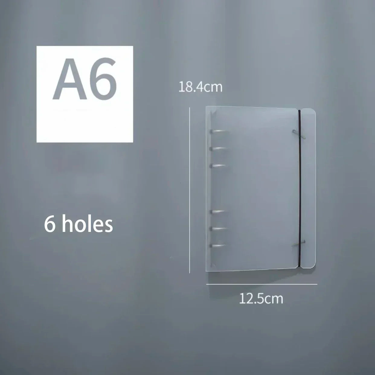 A5/A6A/A7 Transparent Loose Leaf Binder Notebook Cover Zipper Bag Note Book Journal Planner Accessories Stationery Supplies New