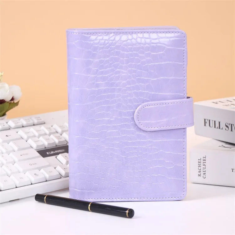 New Color A5A6 Crocodile Pattern DIY Binder Notebook Cover Diary Agenda Planner Paper Cover School Stationery
