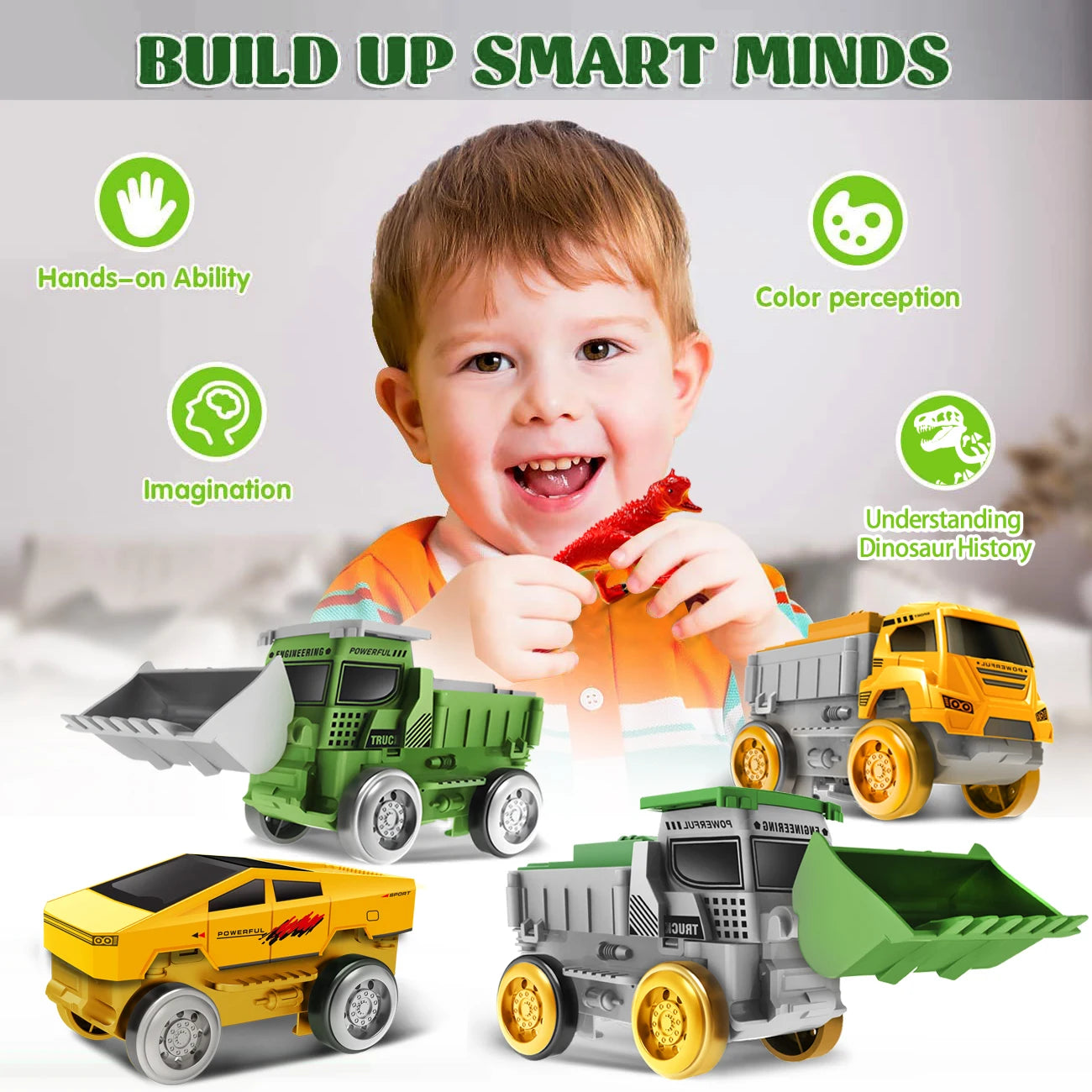 Electric Dinosaur Racing Car Track Set Magic Climbing Flexible Rail Car Educational Puzzle Toy for Kids