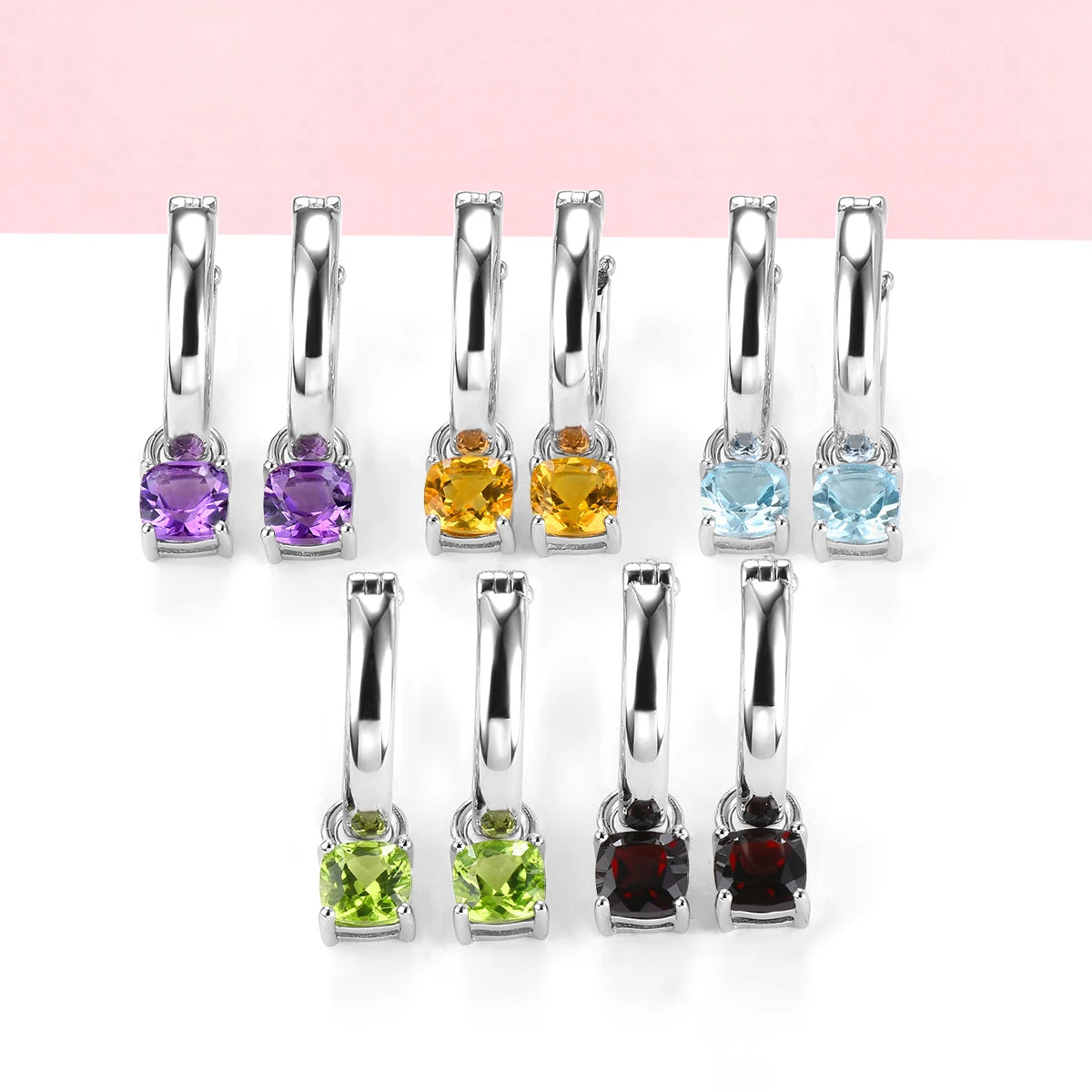 Natural Amethyst Solid Silver Drop Earring Genuine Purple Crystal Women Classic Romantic Style Jewelry S925 Top Quality Gifts