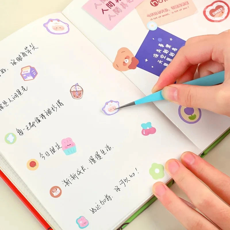2pcs Tweezers Creative Color Clip for DIY Decroative Journal Diary Scrapbook Sticker Tool Back To School Student Supply