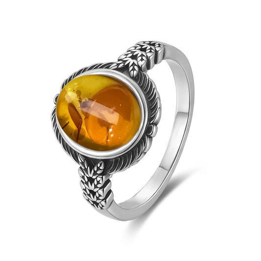 Vintage S925 Sterling Silver Natural Blakc Onyx Ring Oval 8*10MM Simple Black Twists Ring Party Gifts Fine Jewelry For Women Men