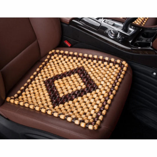 Car Seat Cushion Summer Breathable Cooling Wood Bead Seat Cover Pad Office Massage Cushion Air Ventilation Mesh Mat Cushion Pad