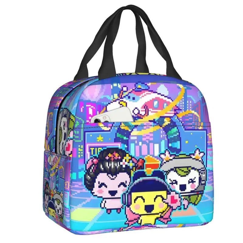 Custom Tamagotchies Cartoon Insulated Lunch Tote Bag for Women Resuable Cooler Thermal Bento Box Kids School Children