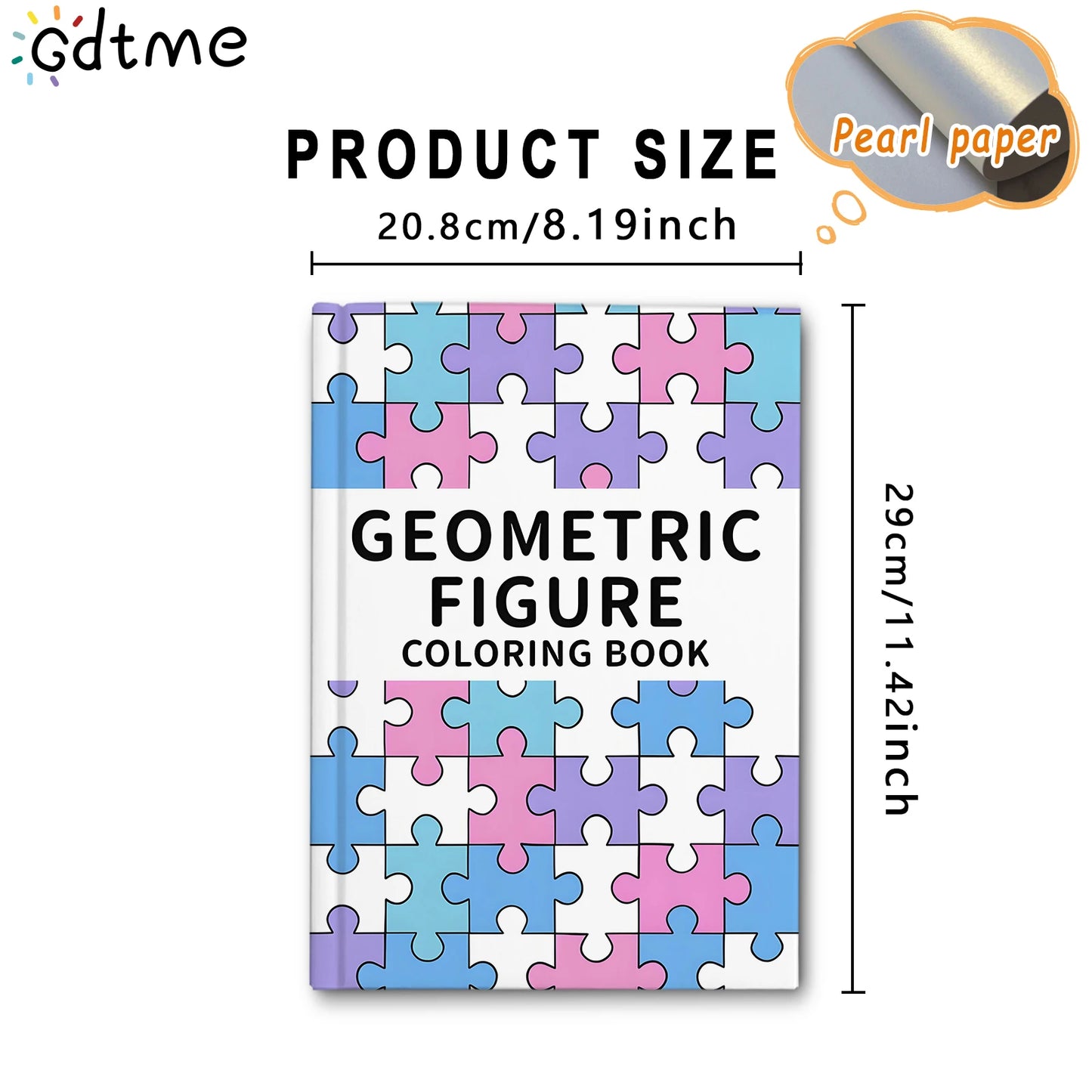 GEOMETRIC FIGURE Coloring Book for Adults Featuring Cartoon Bold-easy Patterns for Relaxation Kids DIY Painting Drawing Books