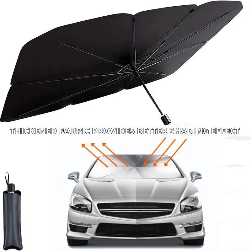 Car Front Windshield Sunshade Umbrella: Summer Sun Protection, Cooling Car Interior