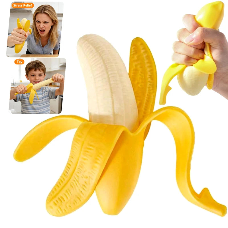 Super Stretchy Banana,Squishy Banana Fidget Stress Relief Toy for Kid and Adults,Super Soft Stress Relief Banana Party Favors