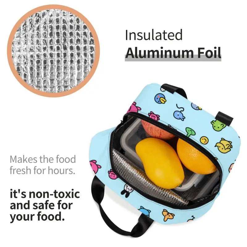 Custom Tamagotchies Cartoon Insulated Lunch Tote Bag for Women Resuable Cooler Thermal Bento Box Kids School Children