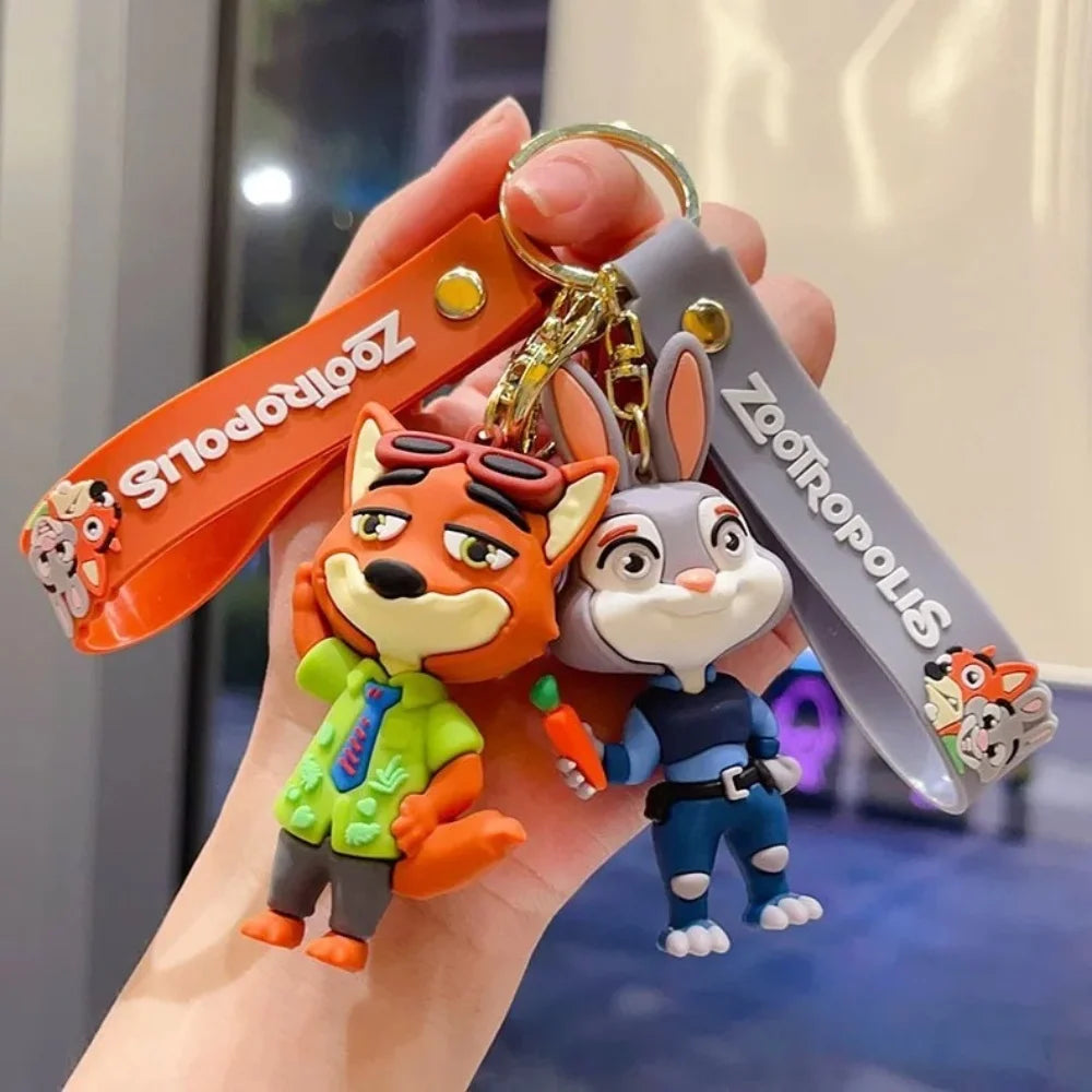 Zootopia Keychain Cartoon Judy Hanging Ornament Car Bag Accessories Wholesale Cute Animal Pendant Gift for Kids Party Favor