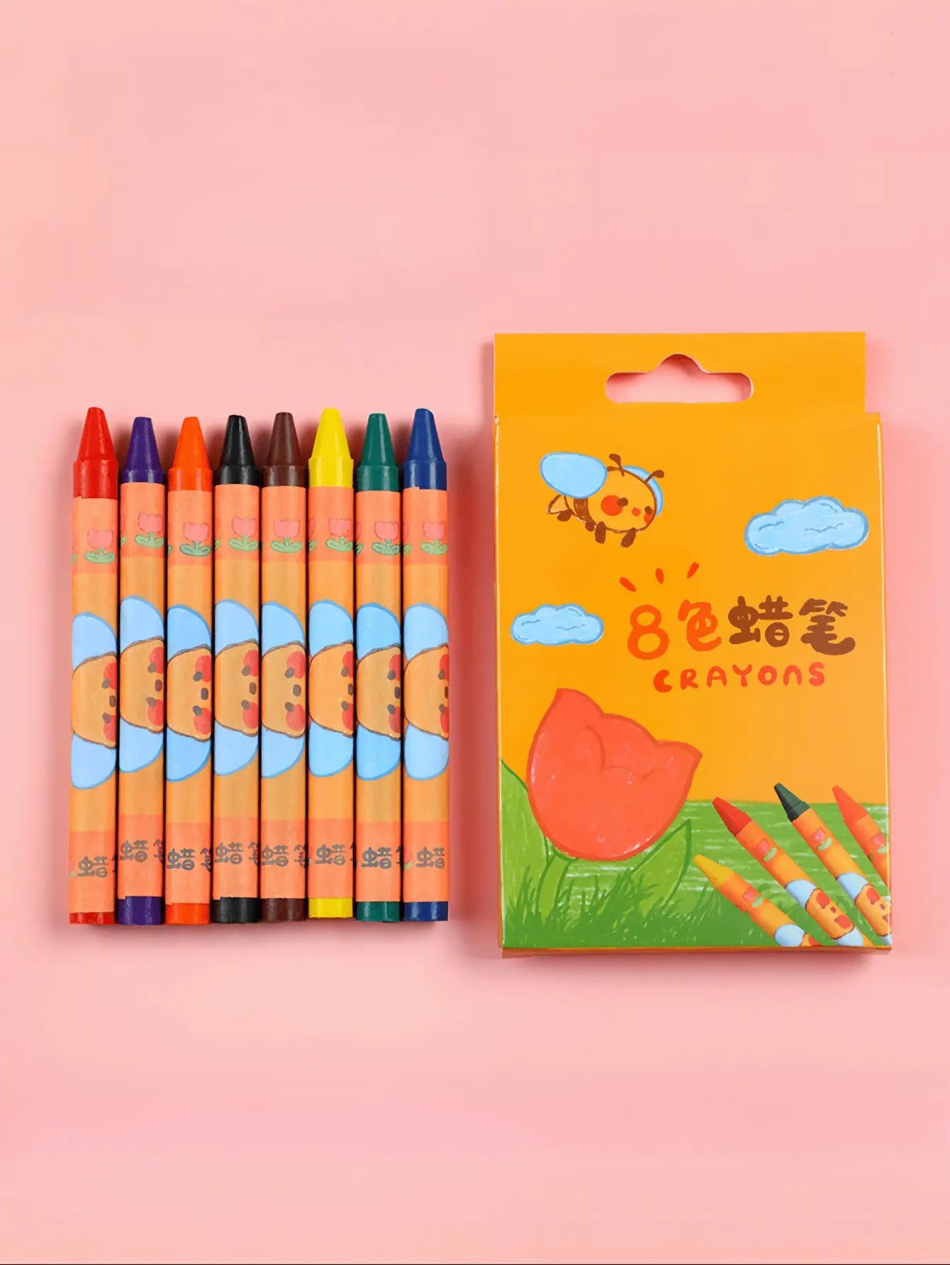 8/12/24Pcs Children's Art Painting Colored Crayons, Oil Pastels, Children's Non-Messy Hand Art Supplies for Kindergarten