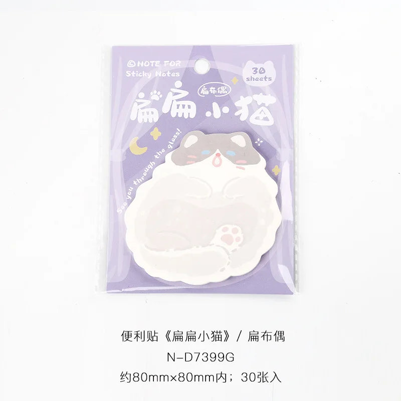 Korean Stationery Kawaii Cartoon Cat Sticky Memo Post Pad Marker It Note Planner Stickers Cute Office Supplies School Supplies