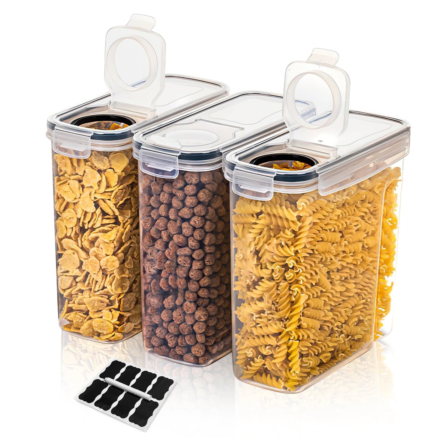 Cereal Containers Storage Set of 2/3/4  （2.5L 84oz）, Airtight Food Storage Containers for Kitchen & Pantry Organization, Cereal