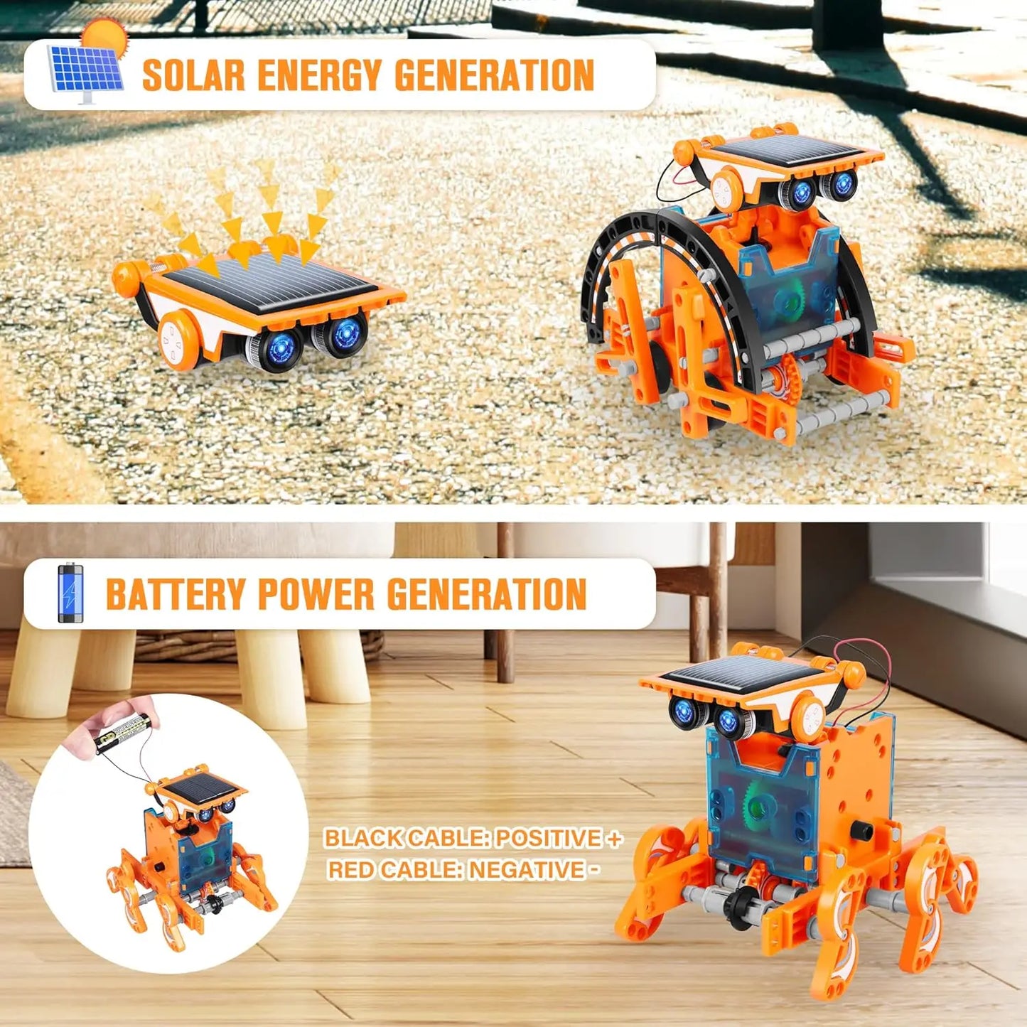 STEM 13-in-1 Solar Robot Kit for Kids Age 8-12, DIY Science Experiment Building Toys Educational Birthday Gifts Boys Girls