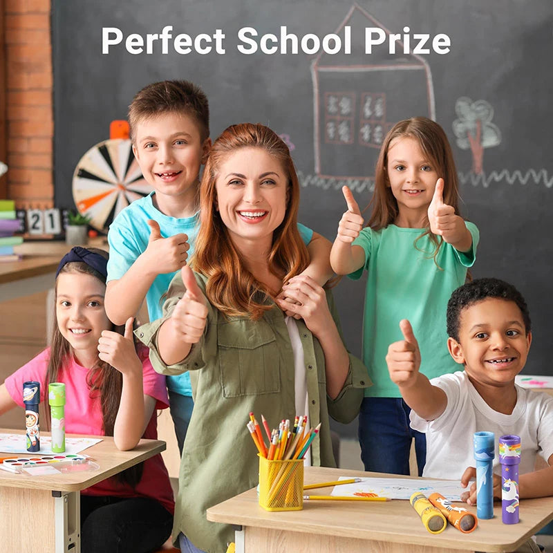 6Pcs Classic Kaleidoscopes Educational Toys Kids Birthday Party Favor Classroom Prizes School Return Gifts Goodie Fillers