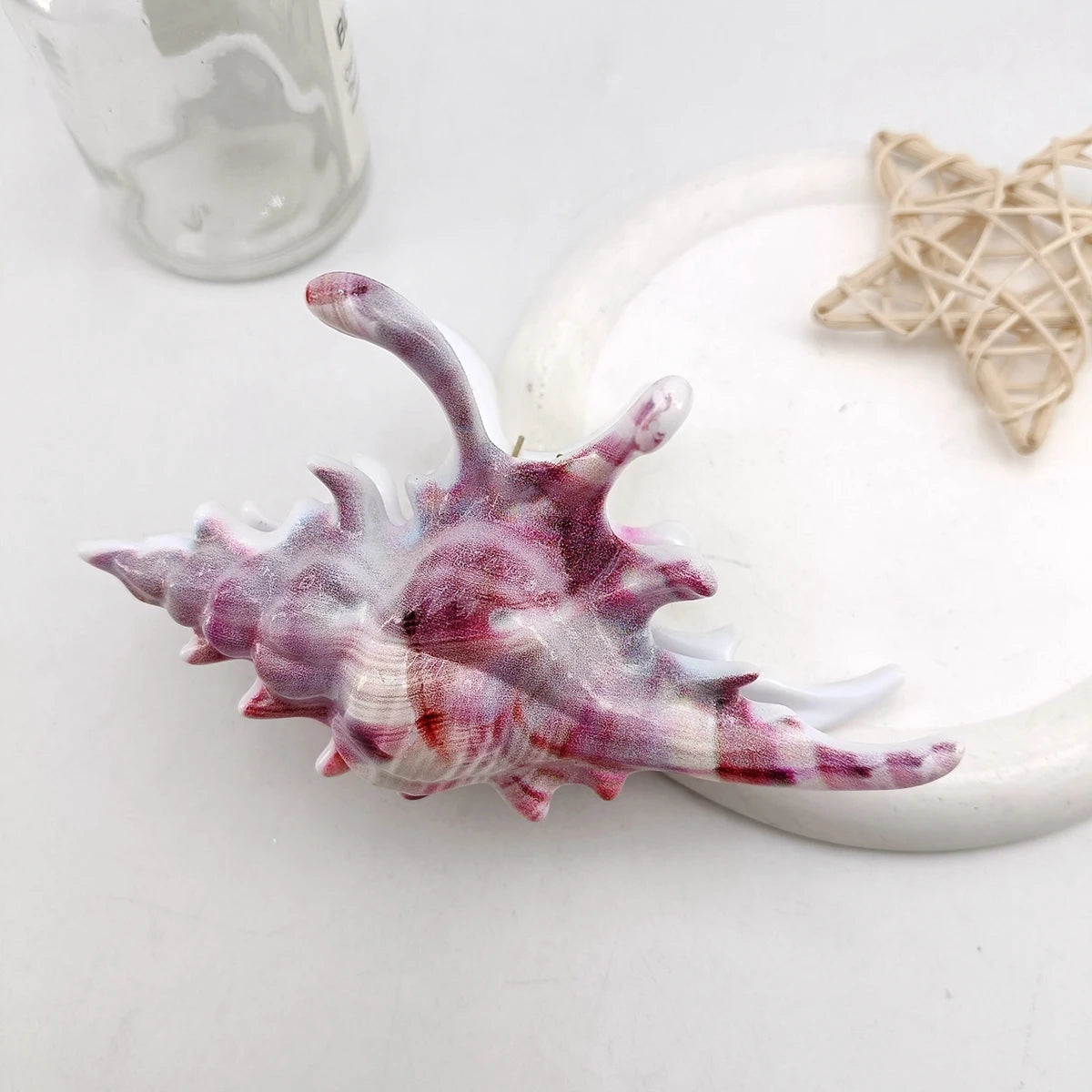 High Quality Plastic Wave Crab Claw Clips conch ocean design Shark Hair Clips Geometry High Ponytail Barrette Hairpin