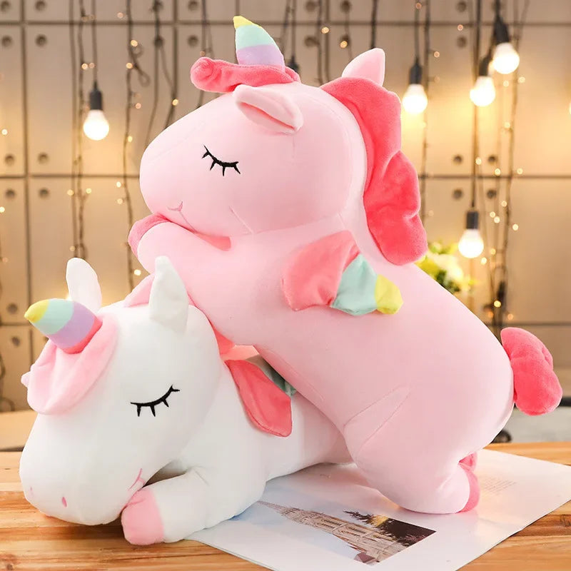 25cm-35CM Kawaii Giant Unicorn Plush Toy Soft Stuffed Unicorn Soft Dolls Animal Horse Toys For Children Pillow Birthday Gifts