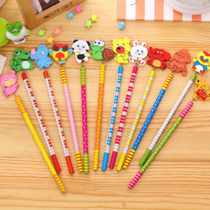 20pcs  Animal Spring Pencil Students Writing Pencils Children Toys Stationery Gifts Party Gift  Birthday Wedding Festival